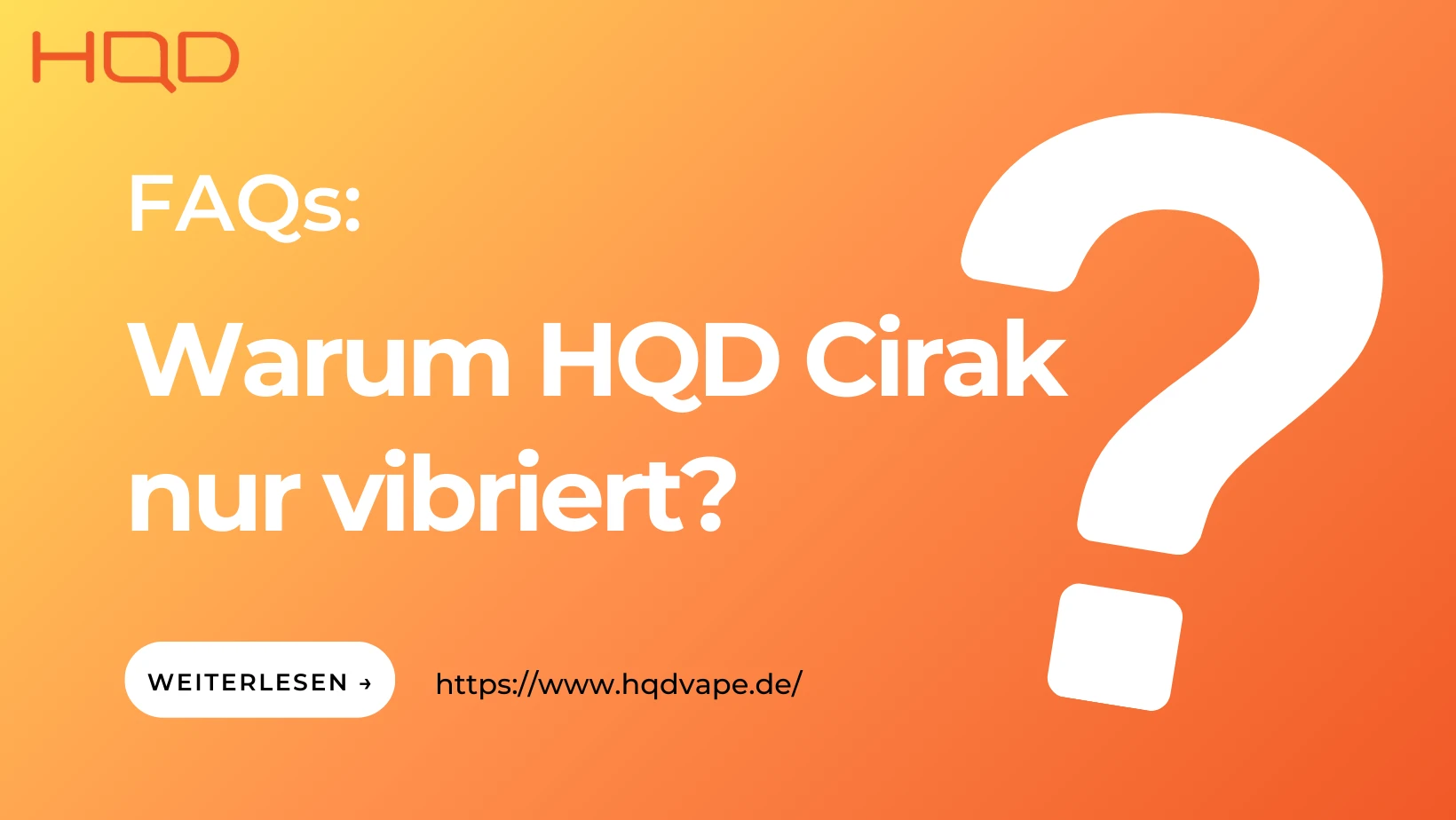 Warum HQD Cirak nur vibriert？