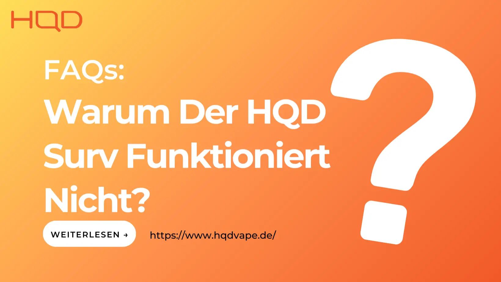 Warum Der HQD Surv Funktioniert Nicht