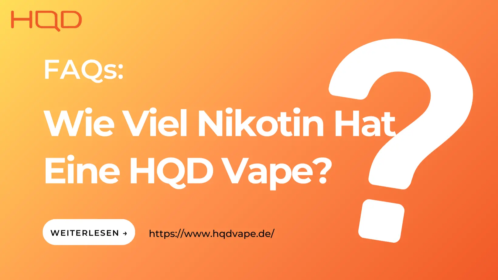 Wie Viel Nikotin Hat Eine HQD Vape